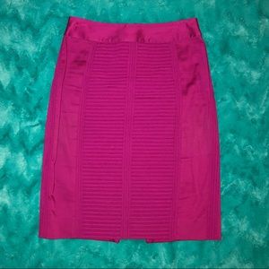 Hot pink double lined pencil skirt